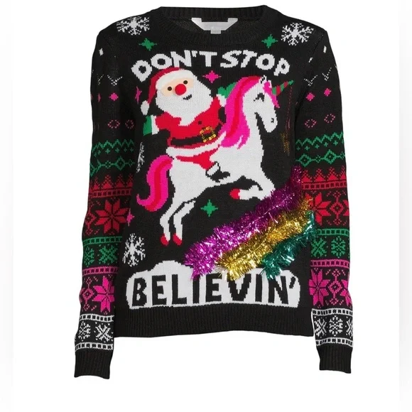 New No Boundaries Juniors’ Christmas Sweater, 3XL - Main Image